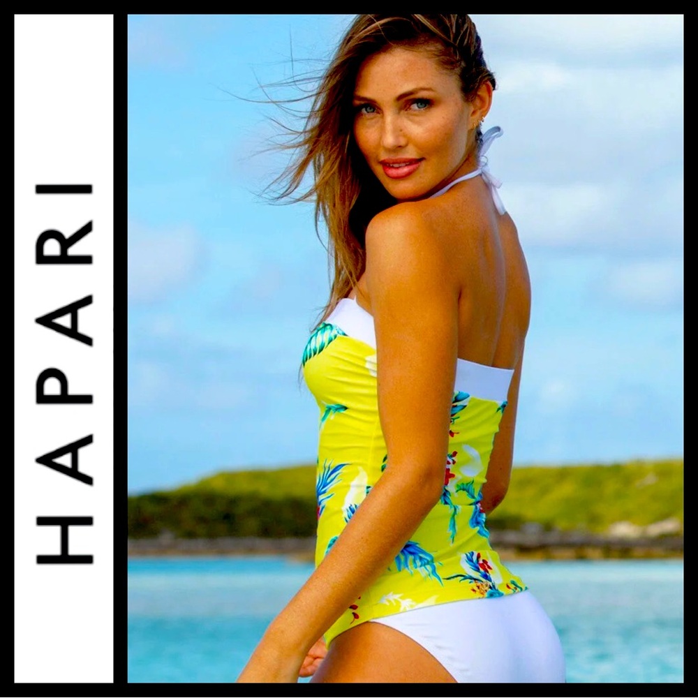 NWT Hapari Limoncello Bandeau Tankini Top